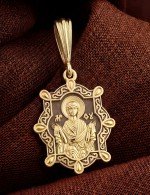 Образок из лимонного золота 585 пробы