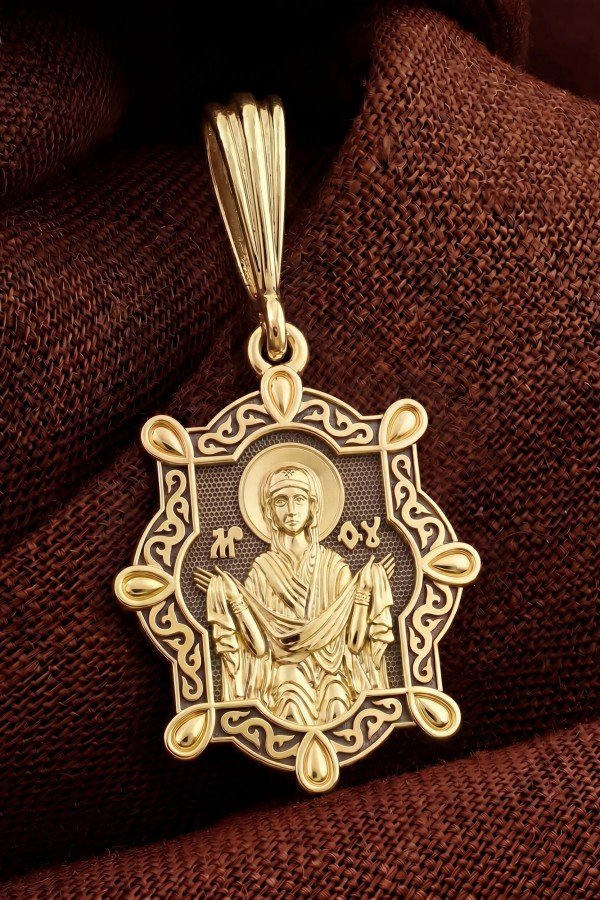 Образок из лимонного золота 585 пробы