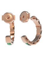 Серьги из золота 585 пробы c малахитом