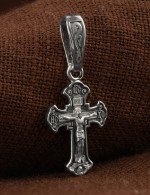 Крест из белого золота 585 пробы