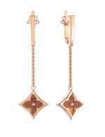 Серьги из золота 585 пробы c тигровым глазом