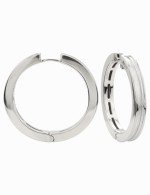 Серьги из белого золота 585 пробы c рубином