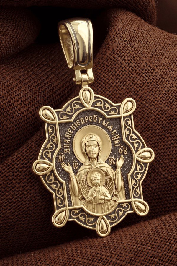 Образок из лимонного золота 585 пробы