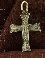 Крест из зелёного золота 585 пробы
