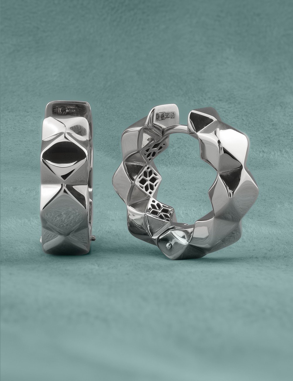 Серьги из белого золота 585 пробы