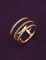 Кольцо из золота 585 пробы c бриллиантами