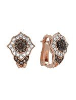 Серьги из золота 585 пробы c бриллиантами