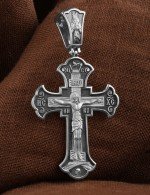 Крест из белого золота 585 пробы
