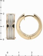 Серьги из золота 585 пробы c рубином