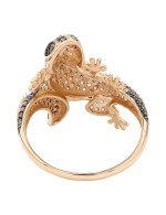Кольцо из золота 585 пробы c фианитом