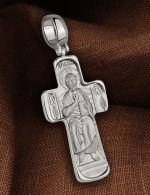 Крест из белого золота 585 пробы