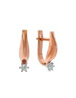 Серьги из золота 585 пробы c бриллиантами