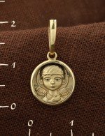 Образок из лимонного золота 585 пробы