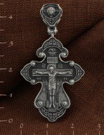Крест из белого золота 585 пробы