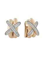 Серьги из золота 585 пробы c бриллиантами