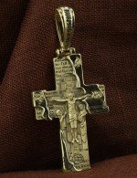 Крест из зелёного золота 585 пробы