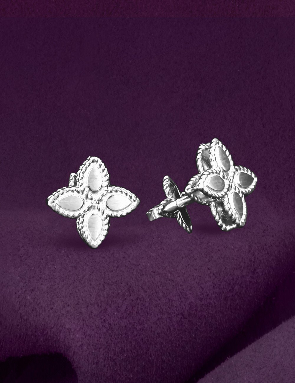 Серьги из белого золота 585 пробы