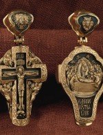 Крест из лимонного золота 585 пробы