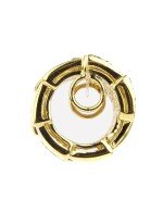 Подвеска из лимонного золота 585 пробы c бриллиантами