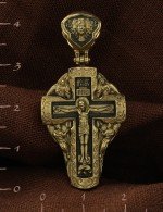 Крест из лимонного золота 585 пробы