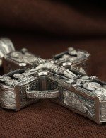 Крест из серебра 925 пробы c эбеновым деревом