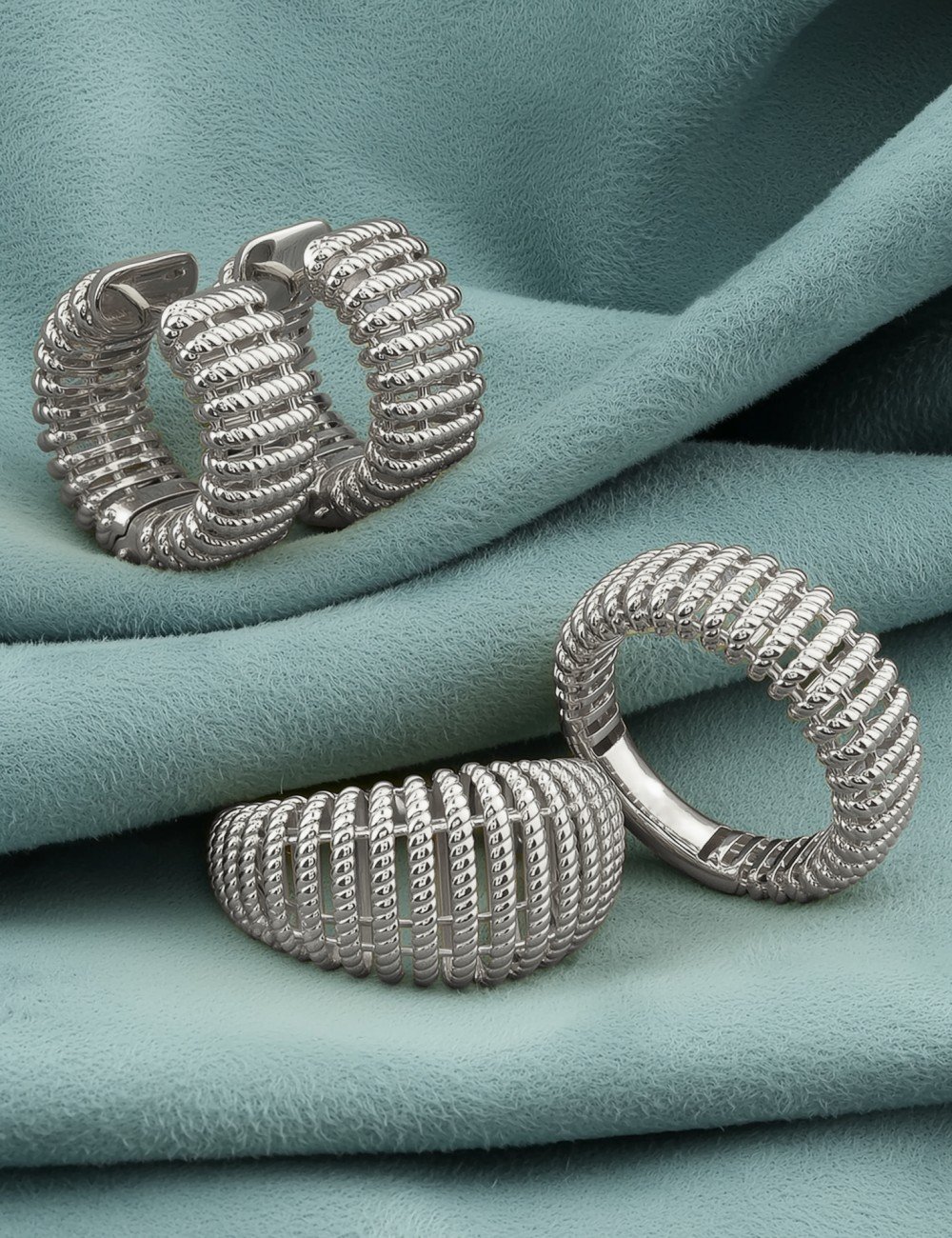 Серьги из белого золота 585 пробы