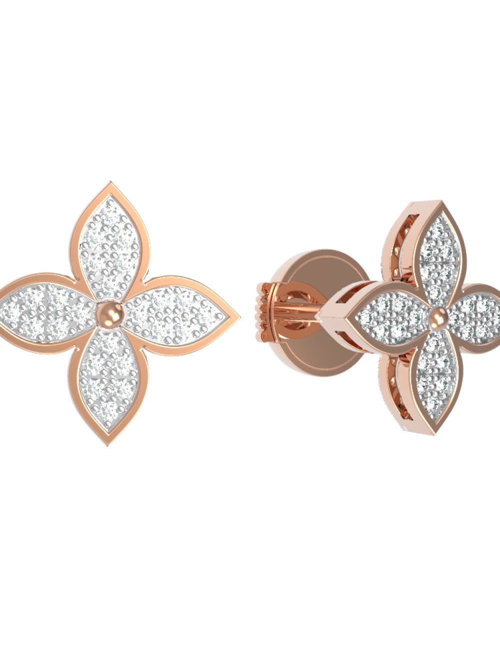 Серьги из золота 585 пробы c бриллиантами