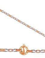 Цепь из золота 585 пробы c фианитом