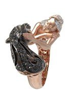 Кольцо из золота 585 пробы c фианитом
