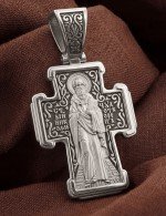 Крест из белого золота 585 пробы