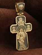 Крест из лимонного золота 585 пробы