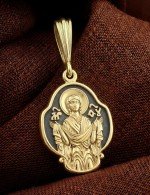 Образок из лимонного золота 585 пробы