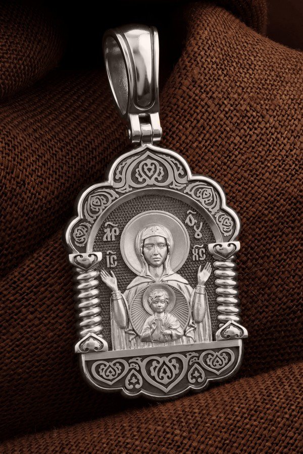 Образок из белого золота 585 пробы