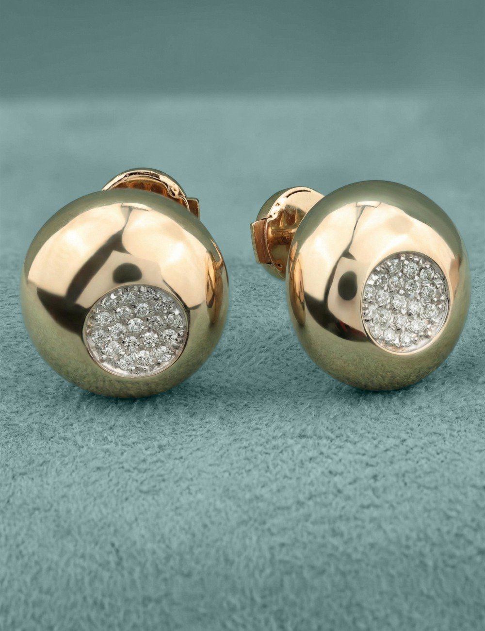 Серьги из золота 585 пробы c бриллиантами