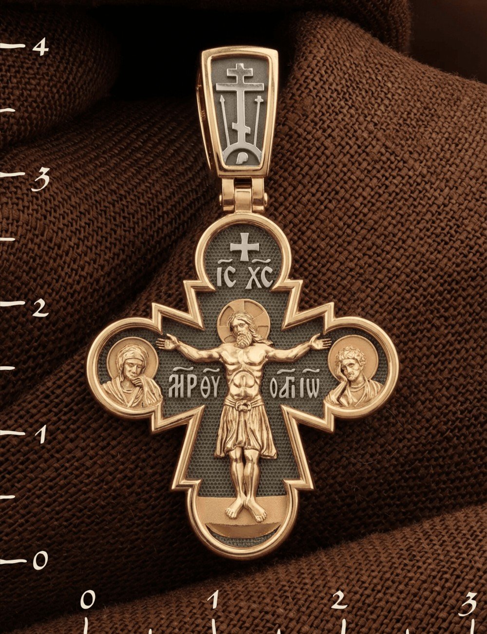 Крест из золота 585 пробы