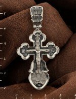 Крест из белого золота 585 пробы