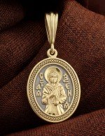 Образок из лимонного золота 585 пробы