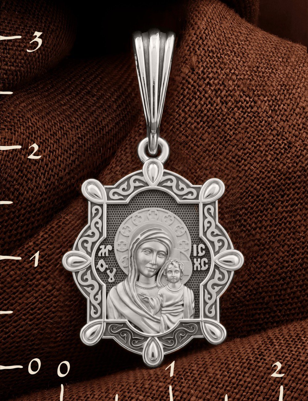 Образок из белого золота 585 пробы