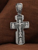 Крест из белого золота 585 пробы