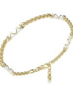Браслет из лимонного золота 585 пробы c эмалью