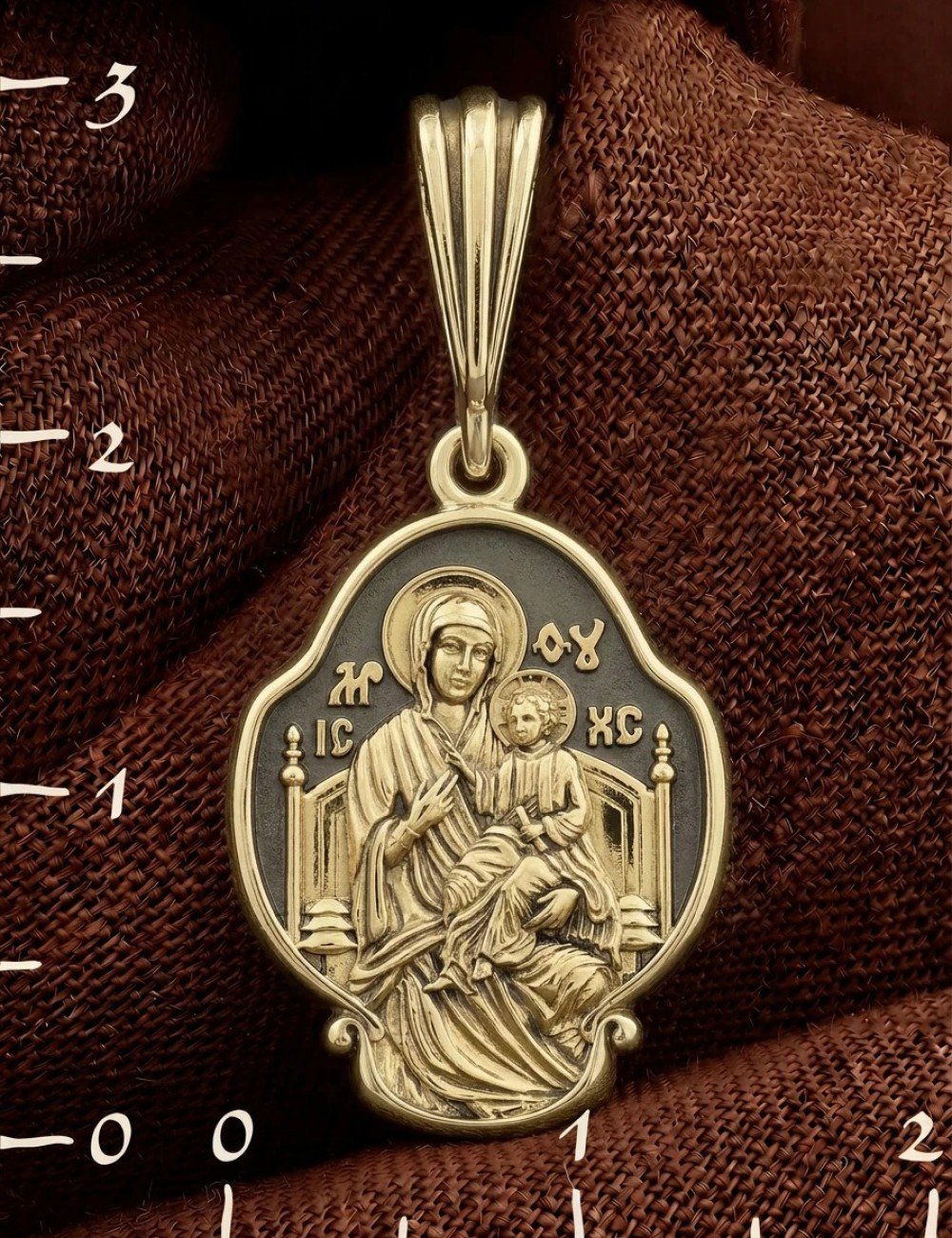 Образок из лимонного золота 585 пробы