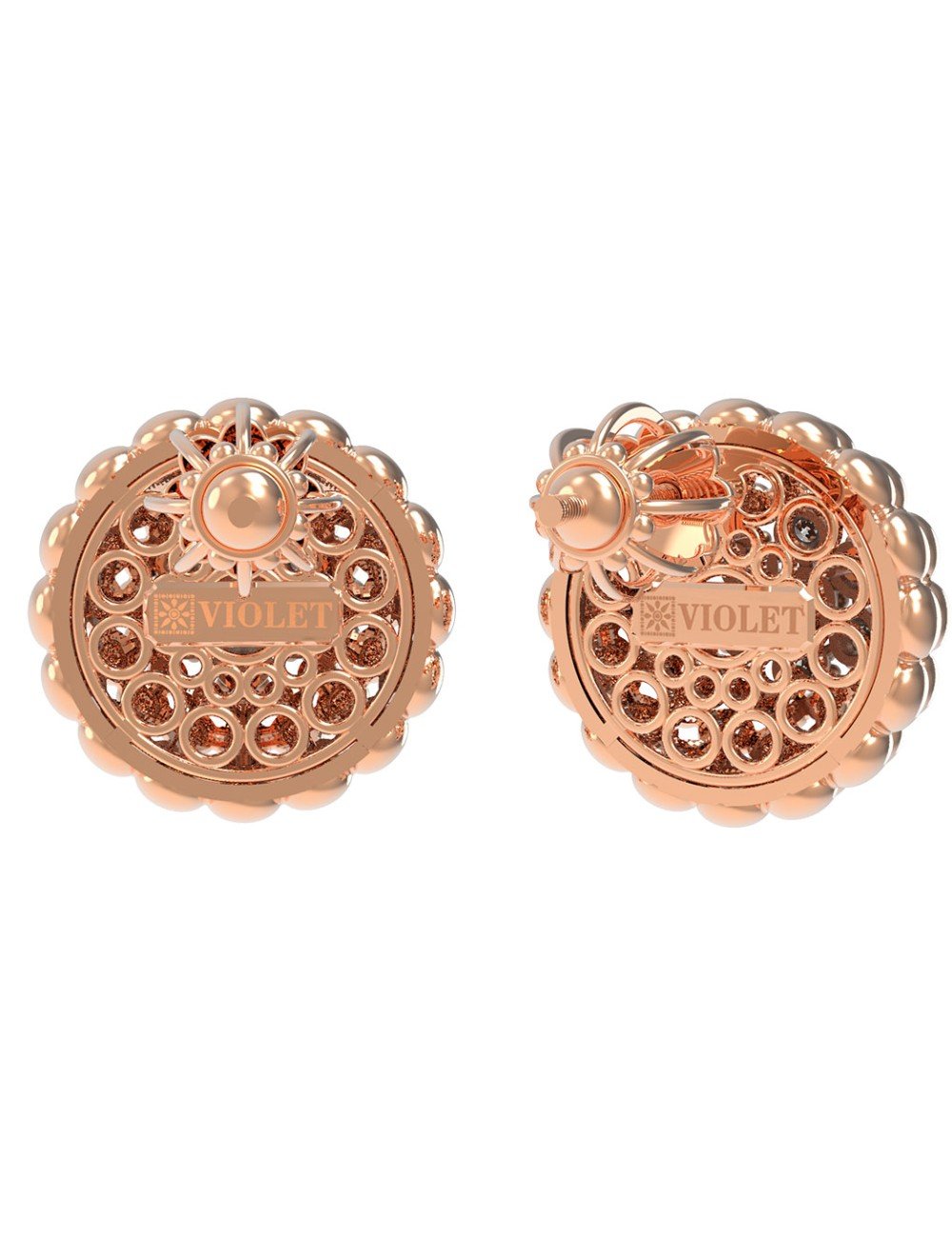 Серьги из золота 585 пробы c бриллиантами