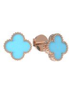 Серьги из золота 585 пробы c бирюзой