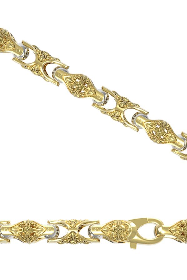 Цепь из лимонного золота 585 пробы