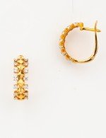 Серьги из золота 585 пробы c бриллиантами