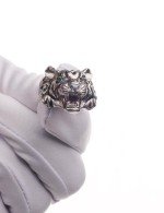 Кольцо из белого золота 585 пробы c эмалью