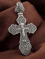 Крест из белого золота 585 пробы