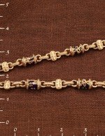 Цепь из золота 585 пробы c лазуритом