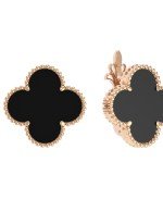 Серьги из золота 585 пробы c ониксом