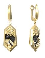Серьги из лимонного золота 585 пробы